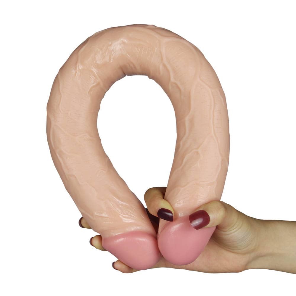 Realistic Slim Double Dildo - Ultra Soft Dual Ended Pleasure Toy for Couples