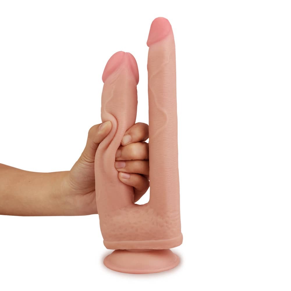 Realistic Skinlike Soft Double Dong Dildo for Ultimate Pleasure - Flexible, Body-Safe, 100% Waterproof