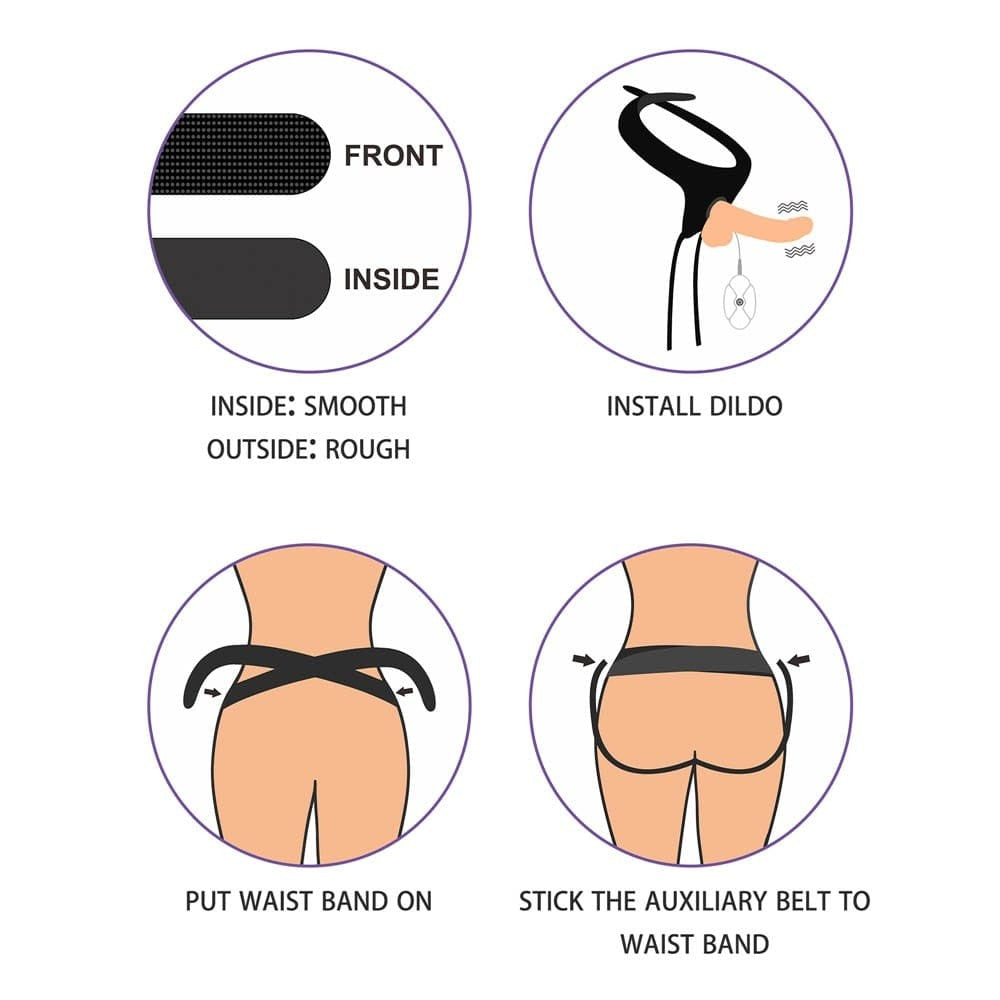 Vibrating Strap-On Set for Couples - 8.5'' Adjustable Harness for Ultimate Pleasure