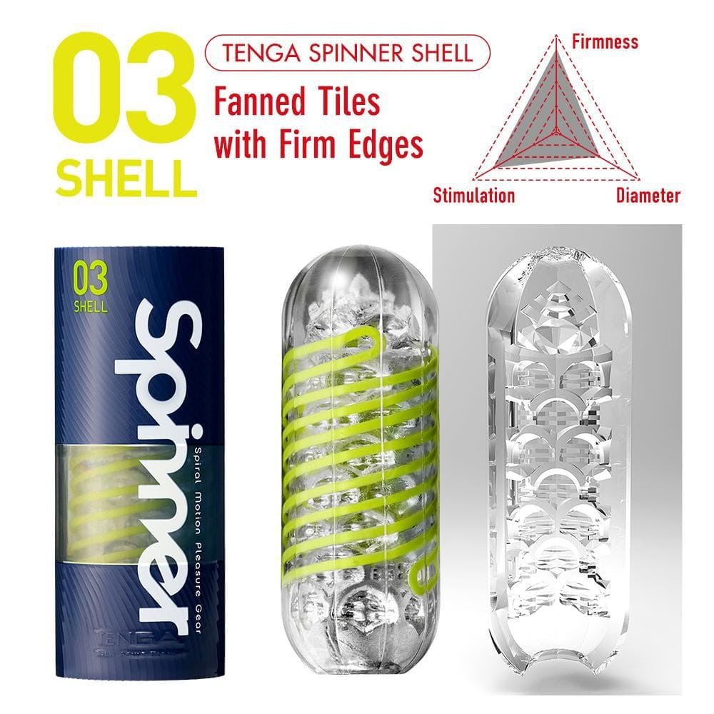 Premium TENGA SPINNER 03 SHELL - Men's Masturbation Toy for Ultimate Pleasure | High-Quality Stroker