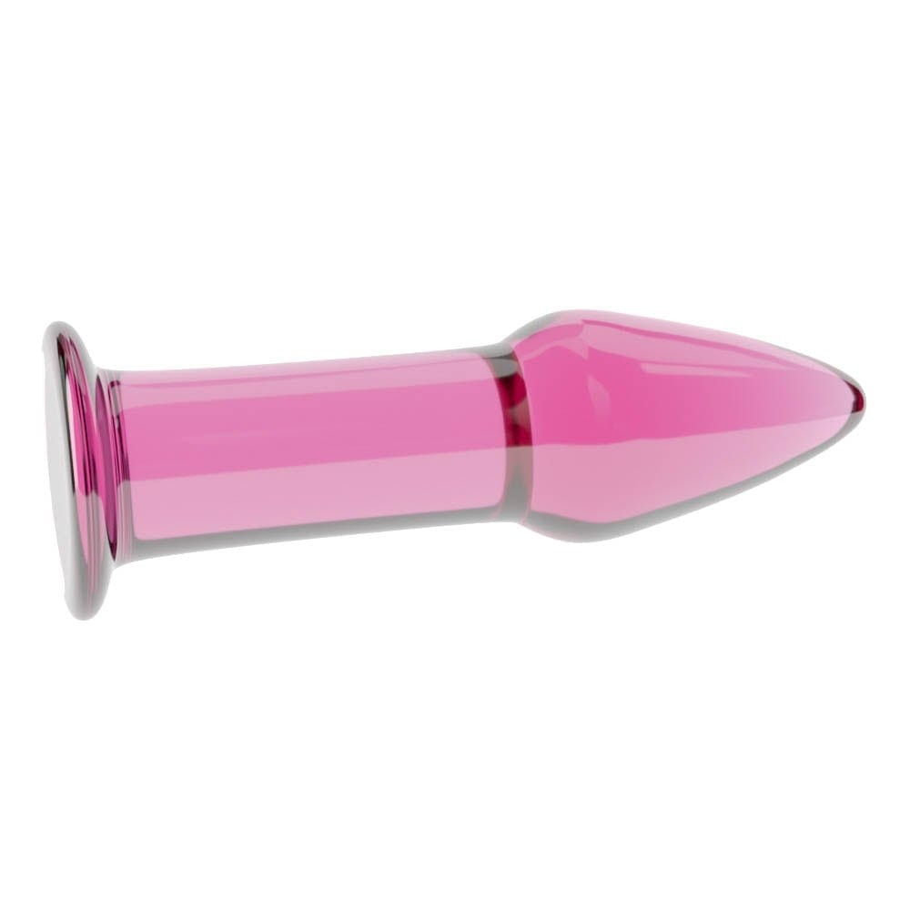 5" Glass Romance Pink anal plug