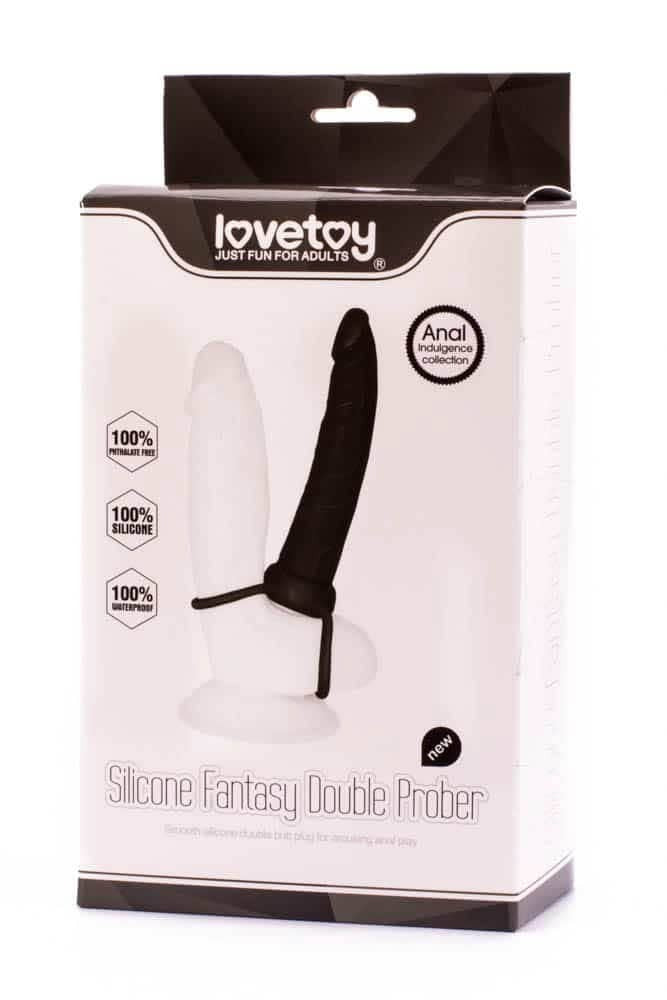 Silicone Fantasy Double Prober - Premium Dual Action Penis Sleeve for Enhanced Pleasure