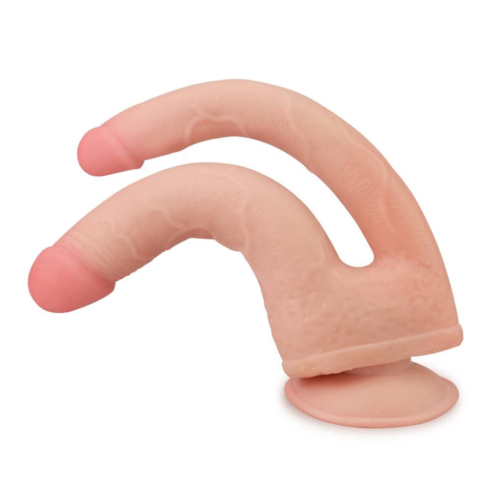 Realistic Skinlike Soft Double Dong Dildo for Ultimate Pleasure - Flexible, Body-Safe, 100% Waterproof