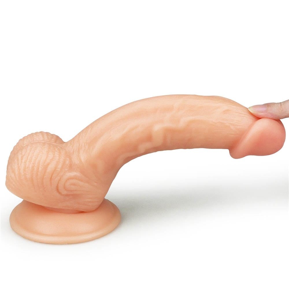 8-Inch Ultra Soft Dude Dildo ? Realistic Feel, Flexible Design, Perfect for Pleasure