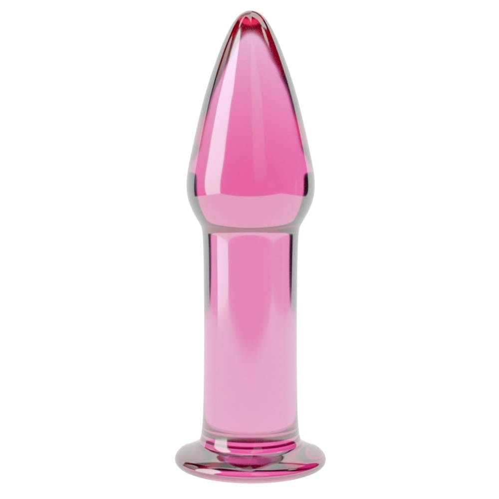 5" Glass Romance Pink anal plug