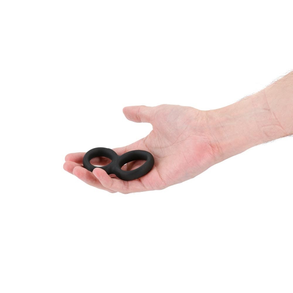 Renegade Twofold Black Penis Ring - Enhance Performance & Pleasure