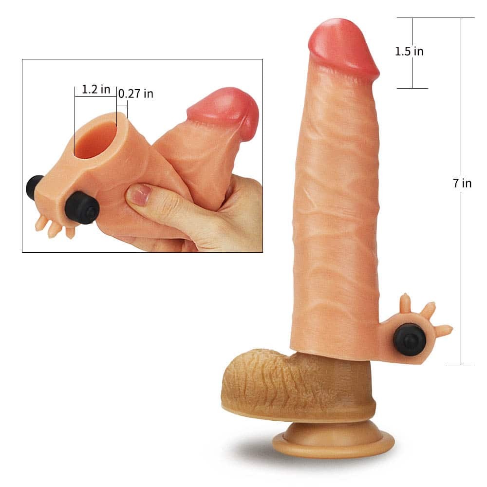 1.5 Vibrating Silicone Penis Extender | Enhancing Pleasure & Size | Premium Quality