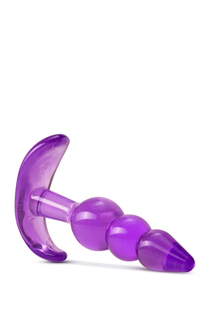 Triple Bead Anal Plug - Purple Silicone Assorted Size Pleasure Toy