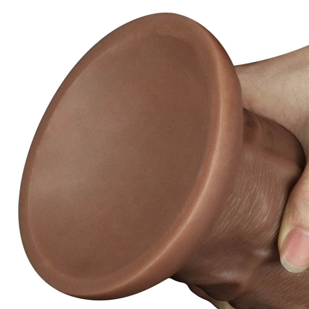 10.5'' Realistic Brown Chubby Dildo - Premium Silicone, Flexible & Body-Safe