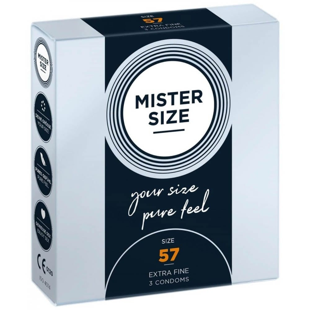 Premium MISTER SIZE 57 mm Condoms - 3 Pack ? Ultra Thin, Comfortable Fit, High Quality Protection