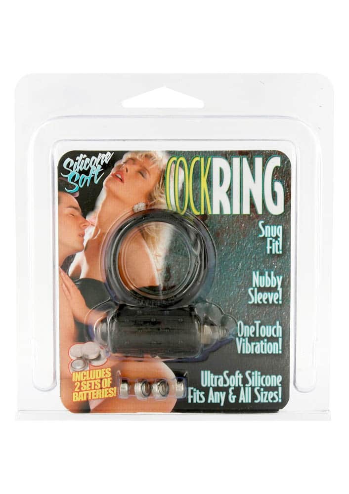 Mini Vibrating Cockring - Black Penis Ring for Enhanced Stimulation