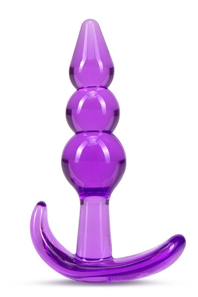 Triple Bead Anal Plug - Purple Silicone Assorted Size Pleasure Toy