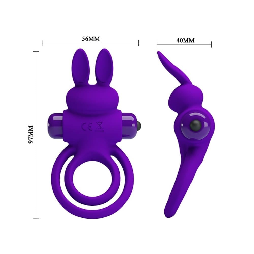 Pretty Love Vibrant Penis Ring - 3 Purple Cock Rings for Ultimate Pleasure