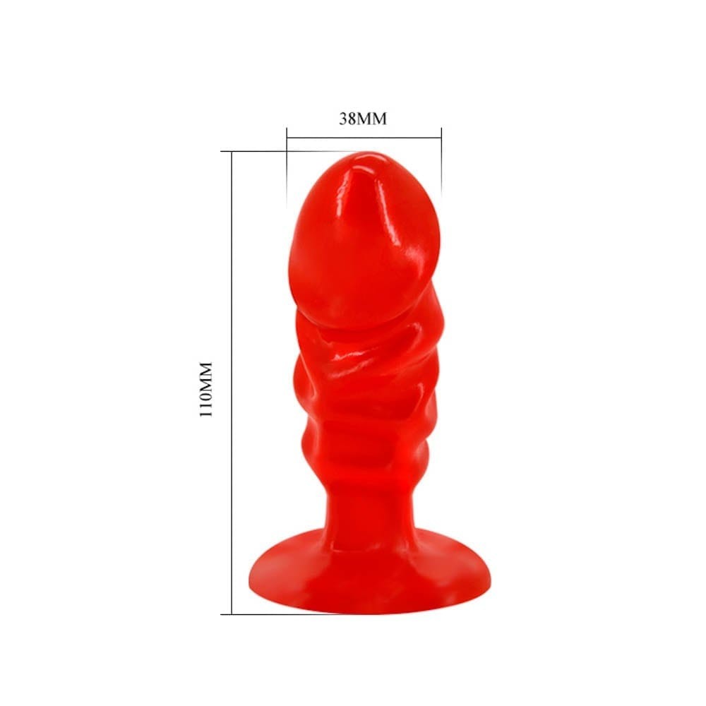 Premium Red Anal Plug - Silicone Anal Toy for Pleasure - Comfortable & Safe