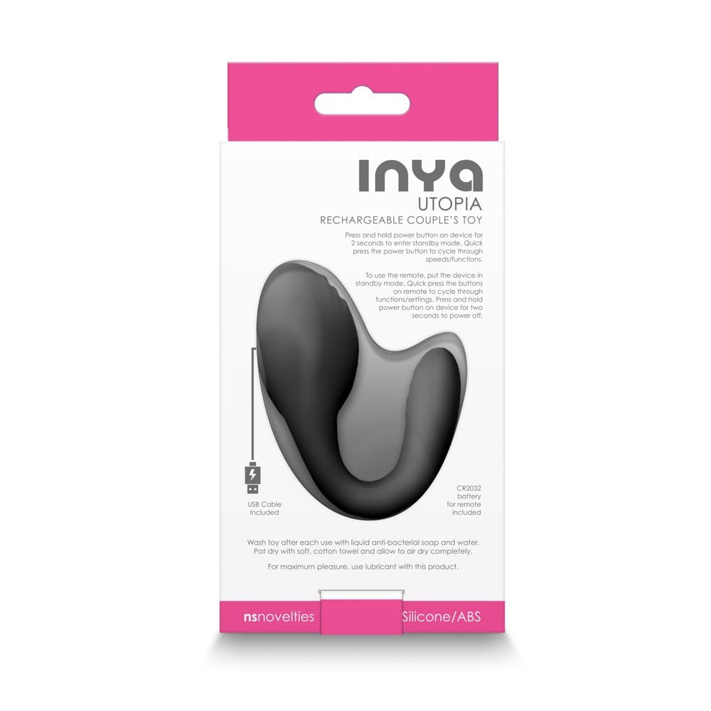 Utopia Black Vibrator pentru Chilo?i - INYA - Stimulare Intim? Discret?, Juc?rie Sexual? pentru Femei