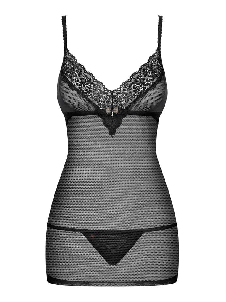 Stylish 852-CHE-1 Chemise & Thong Set | Women?s S/M Elegant Corset and Lingerie