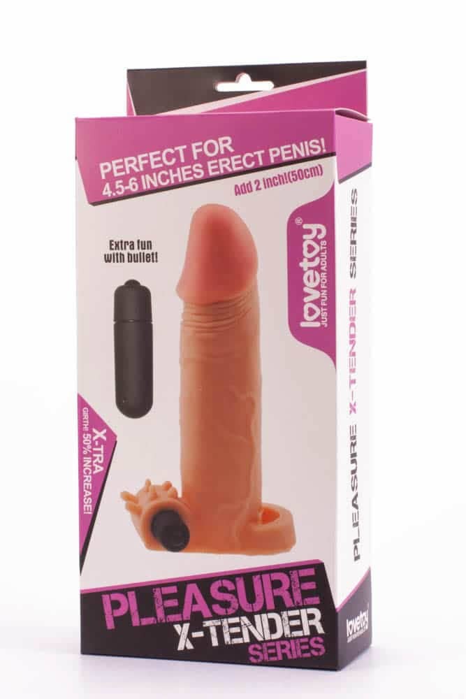 Pleasure X-Tender Vibrating Penis Sleeve - Enhancing Man?onul Penisului for Ultimate Pleasure & Stimulation