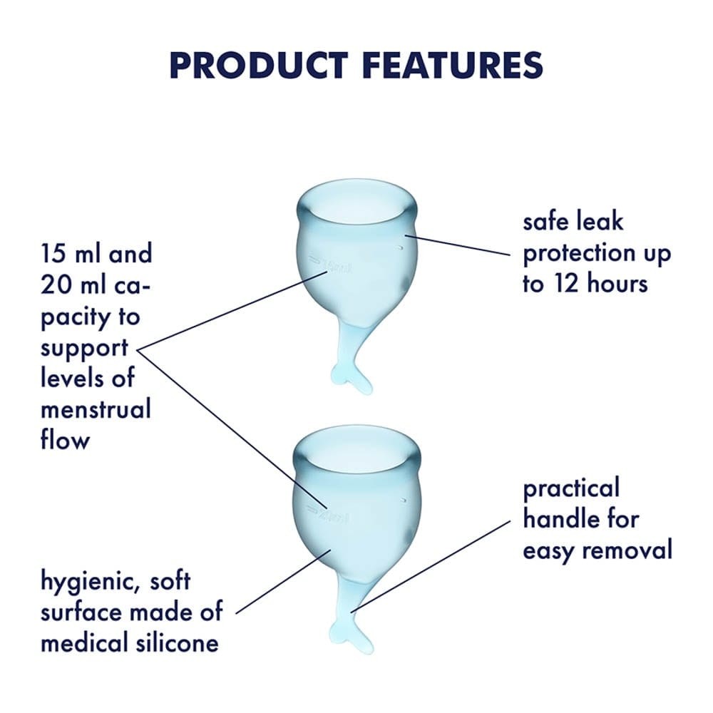 High-Quality Menstrual Cup - Feel Secure & Comfortable (Light Blue) | Eco-Friendly Menstrual Solution - Cupa Menstrual?