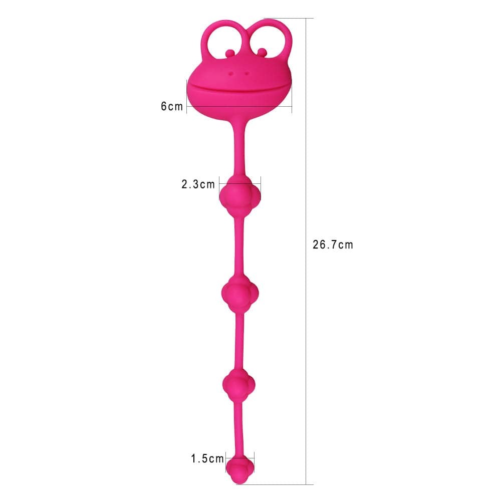 10 Inch Silicone Frog Anal Beads - Flexible & Safe Anal Toys for Pleasure