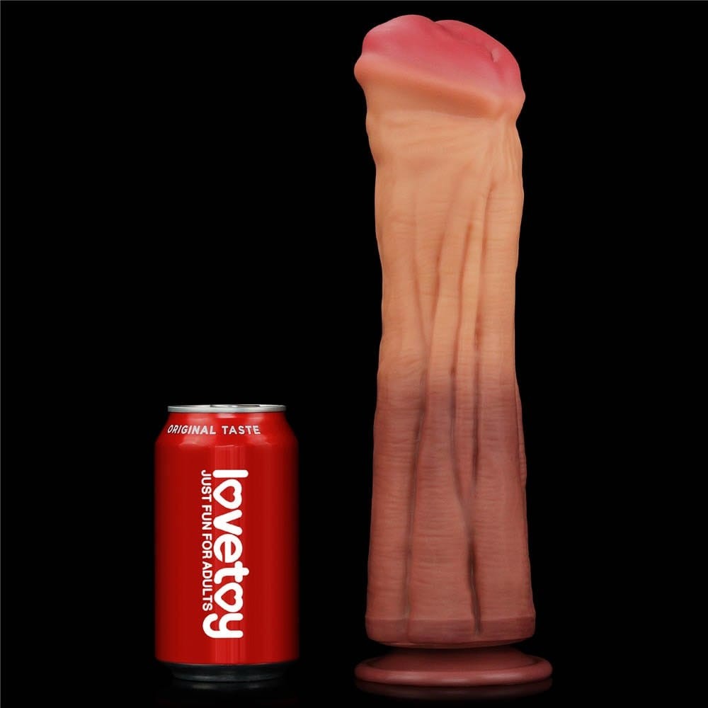 12'' Dual layered Platinum Silicone Cock Dildo