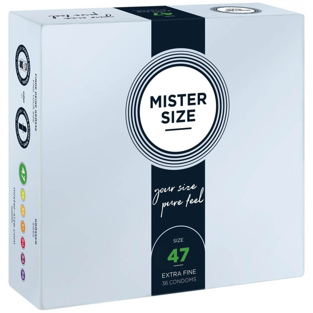 MISTER SIZE 47mm Condoms - 36 Pack | Ultra Thin, High Comfort, Strength & Sensitivity