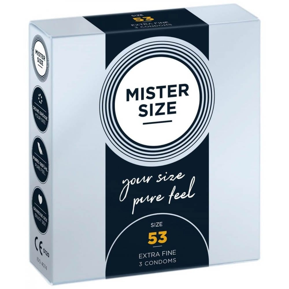 MISTER SIZE 53 mm Condoms - 3 Pack Premium Prezervatives for Ultimate Comfort