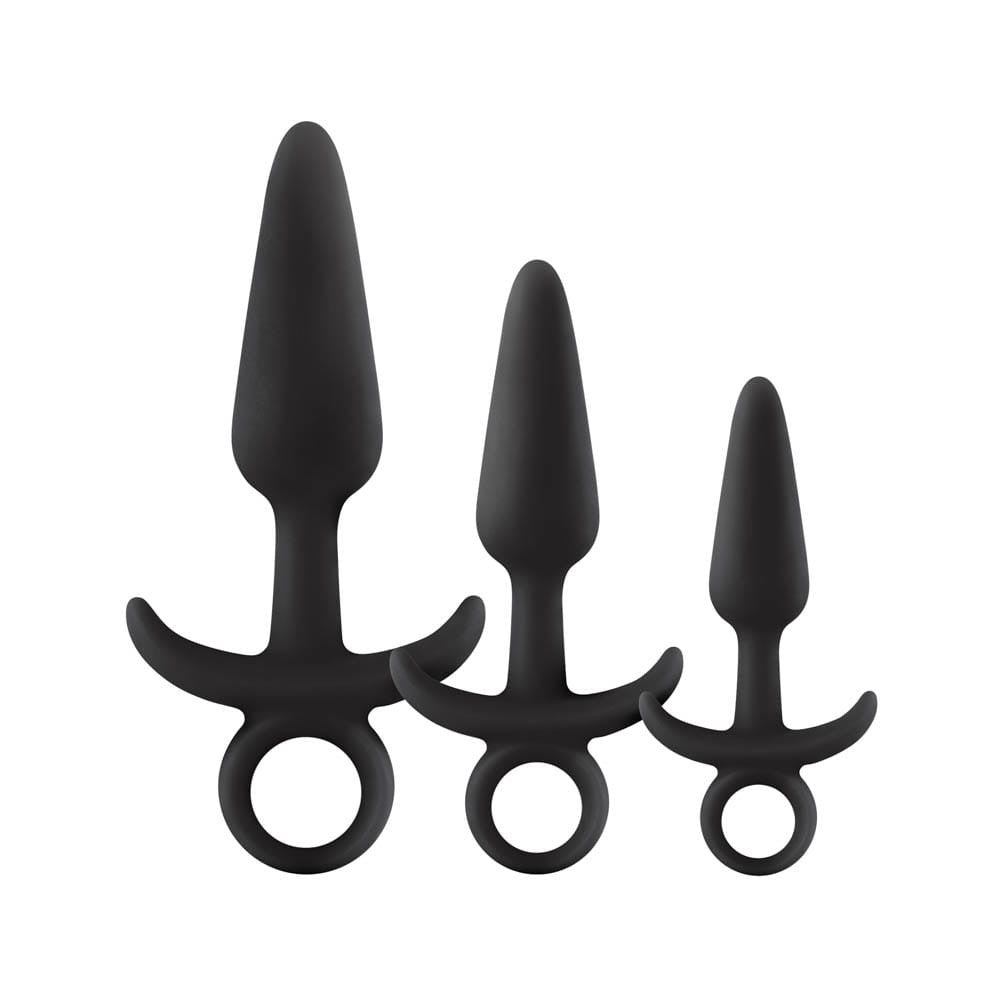 Renegade Men's Black Tool Kit - Anal Plug Set for Ultimate Pleasure, 5-Piece Kit