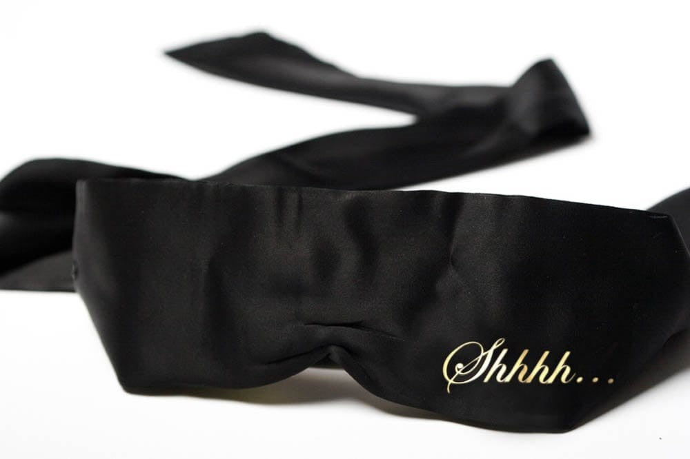 Shhh Blindfold BDSM Eye Mask - Soft Sensory Play Band for Ultimate Restraint and Tease