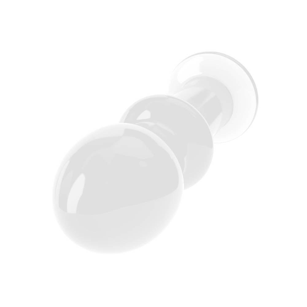 4.5 Clear Glass Anal Plug - Romantic Glass Romance Toy for Intimate Moments