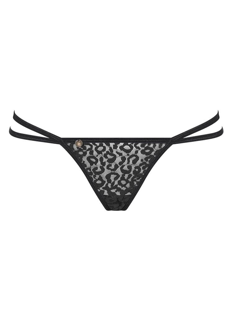 Pantheria thong black  S/M corset ?i tanga