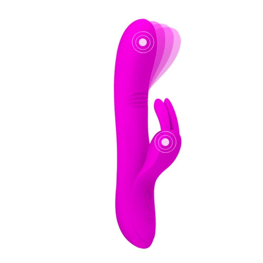 Pretty Love Dylan Purple Vibrator - Powerful Waterproof Rabbit with 10 Vibrating Functions for Ultimate Pleasure