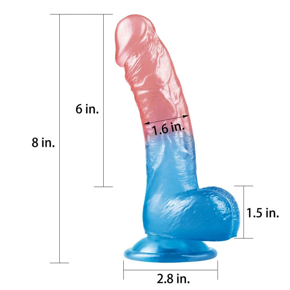 8'' Dazzle Studs Dildo - Realistic Vibrating Pleasure Toy for Intense Satisfaction