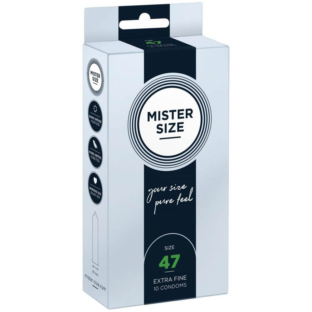 MISTER SIZE 47mm Condoms - 10 Pack | Ultra-Thin, Comfort Fit, High-Quality Protection