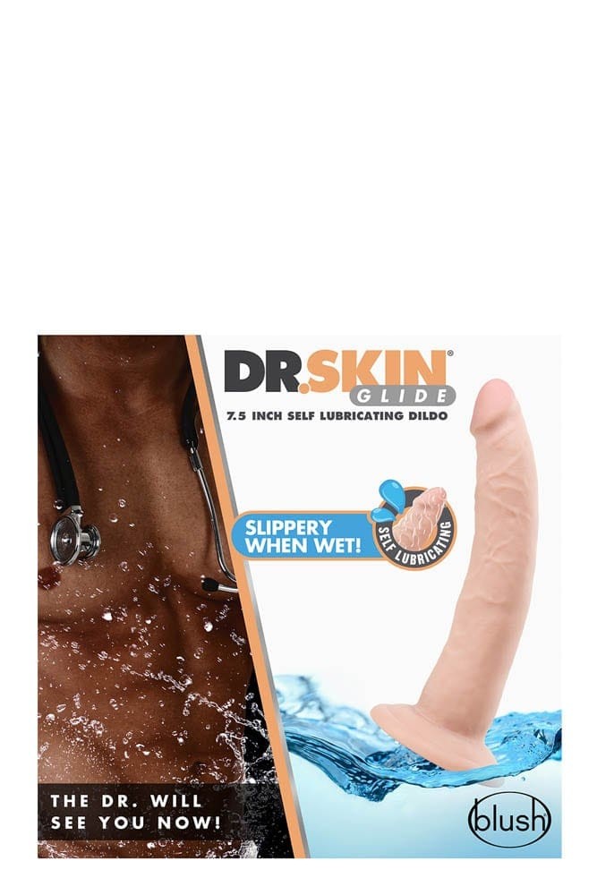 DR. SKIN 7.5-inch Self-Lubricating Dildo - Realistic Silicone Pleasure Toy for Ultimate Satisfaction