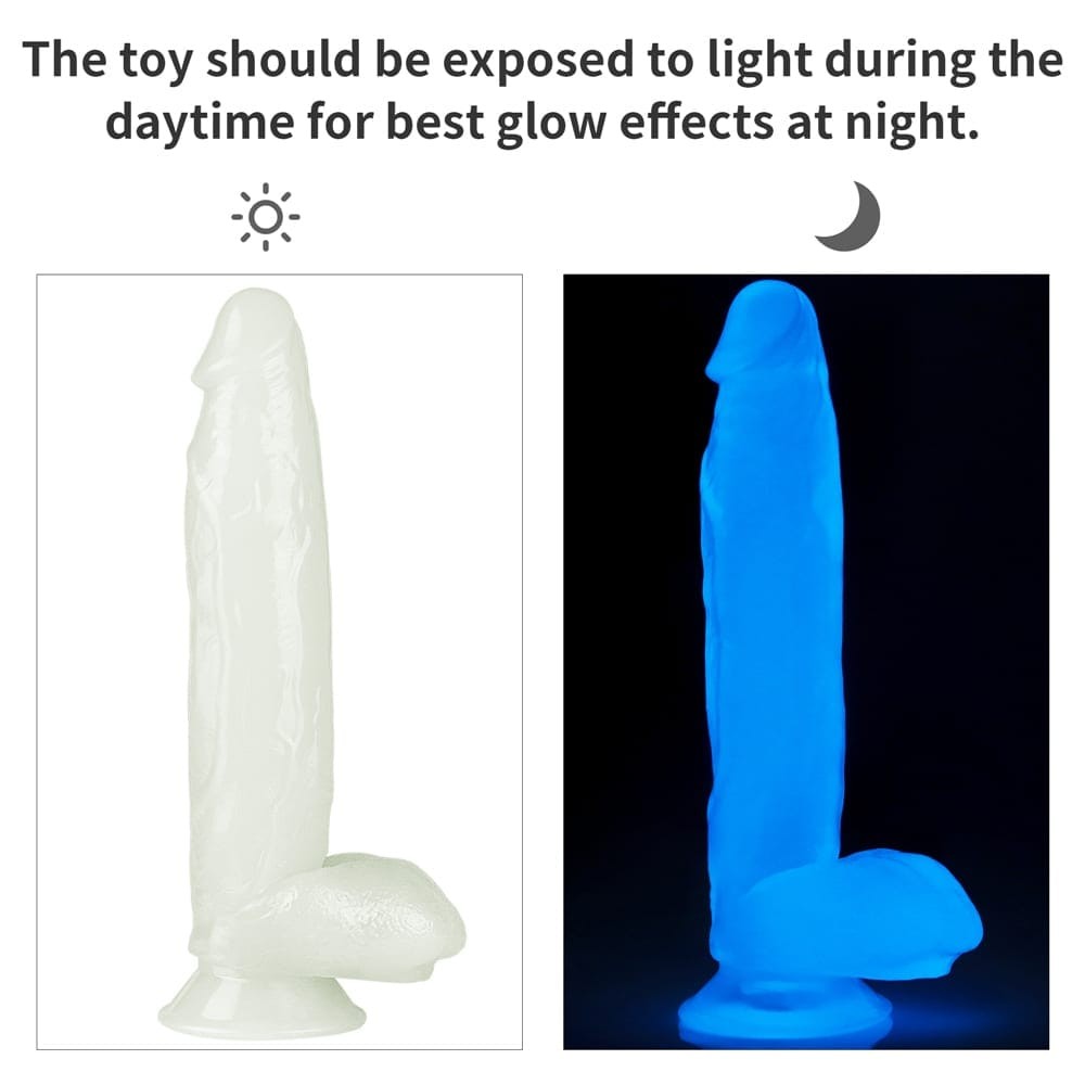 10? Lumino Play Dildo - Glow-in-the-Dark Pleasure | Vibrant Silicone Toy