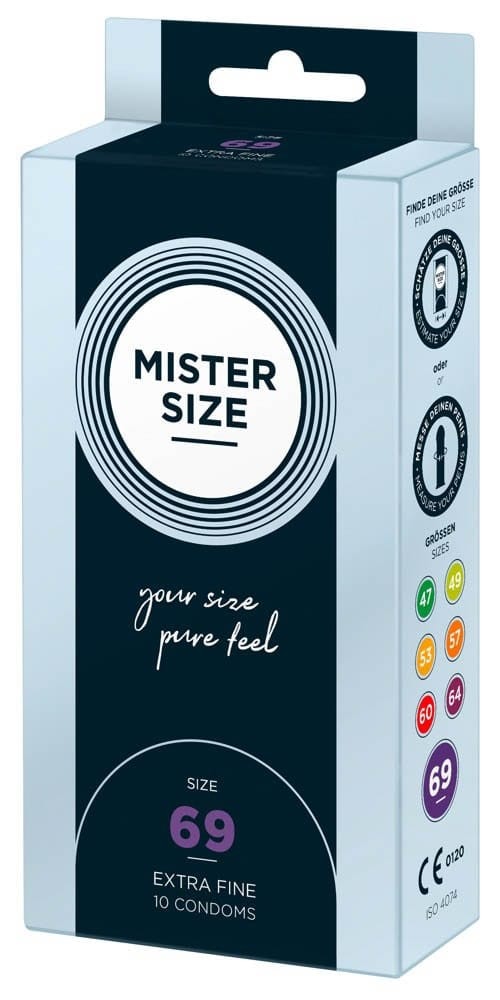 MISTER SIZE 69mm Condoms - 10 Pack - Premium Latex Protection for Ultimate Comfort