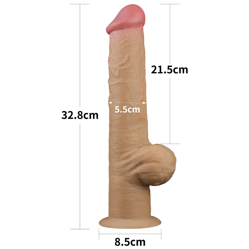 12.5'' Realistic Handle Cock Dildo - Premium Silicone Pleasure Toy for Intense Stimulation