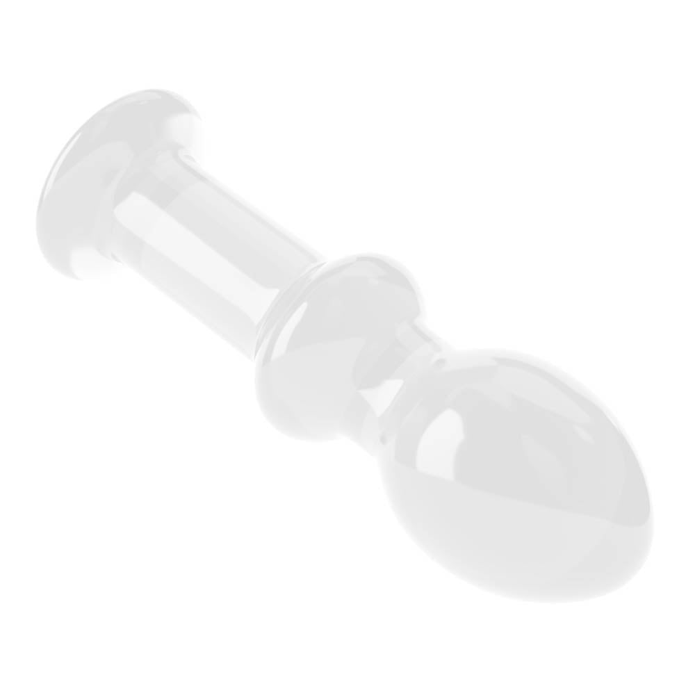 4.5 Clear Glass Anal Plug - Romantic Glass Romance Toy for Intimate Moments