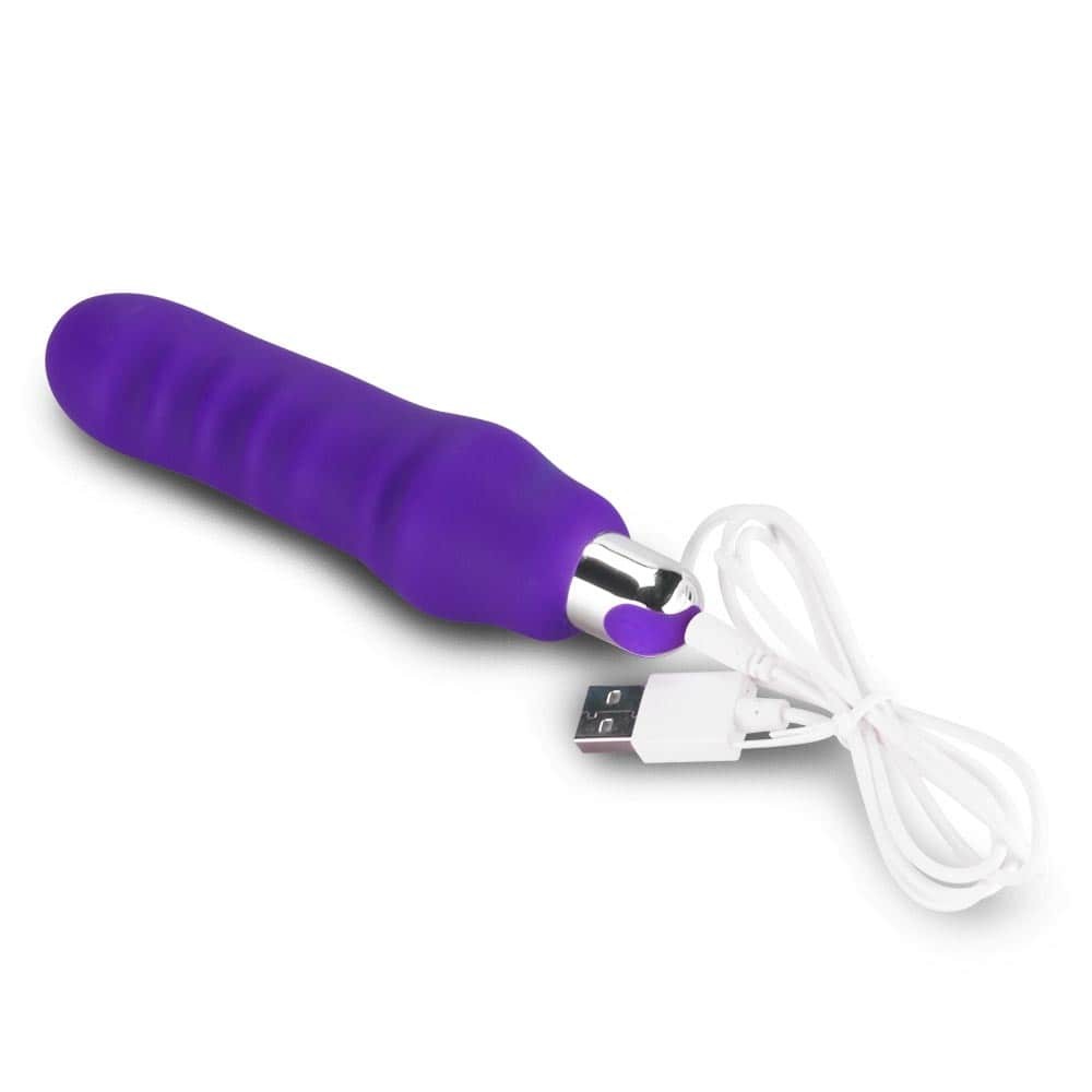 Rechargeable IJOY Purple Silicone Waver Vibrator - High-Performance Adult Toy for Intense Pleasure