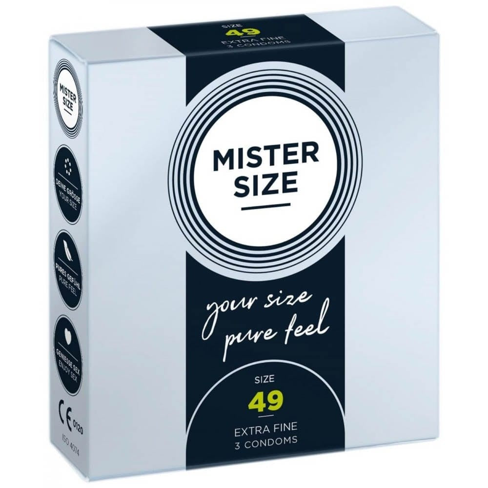 High-Quality MISTER SIZE 49mm Condoms - 3 Pack - Perfect Fit for Ultimate Comfort