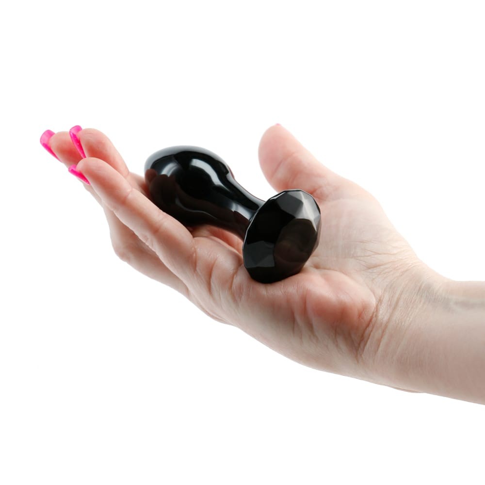 Black Crystal Gem Anal Plug - Premium Quality Gemstone Anal Toys for Ultimate Pleasure