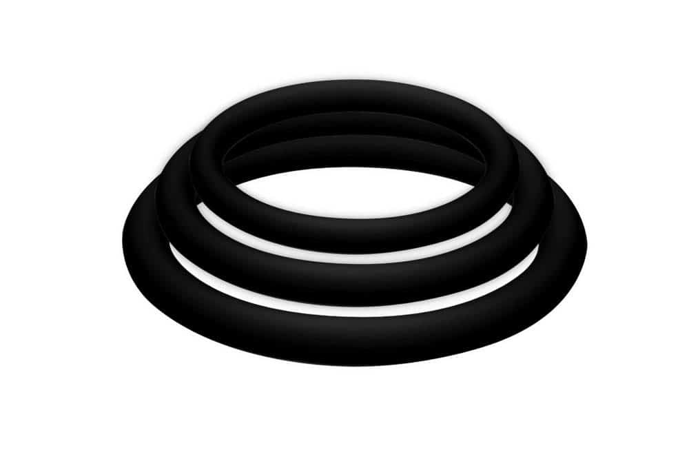 Enhance Your Pleasure with POTENZplus Black 3er Mix (S, M, L) Penis Rings ? Durable, Flexible, and Comfortable!