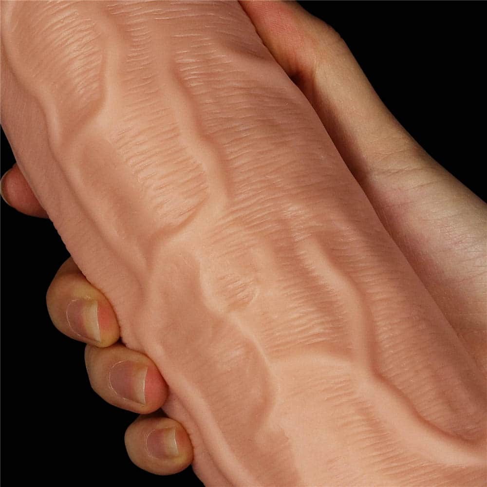 9.5'' Realistic Curved Flesh Dildo - Premium Silicone, G-Spot Stimulation, Adult Pleasure Toy