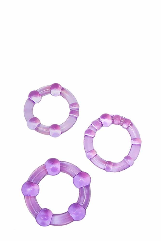 Stay Hard Beaded Cockrings - Purple Penis Ring for Enhanced Stamina and Pleasure