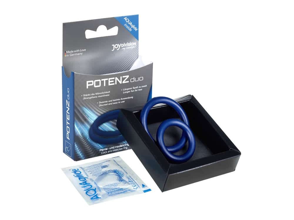 ?mbun?t??e?te-?i Performan?a cu POTENZduo Blue Medium Inel pentru Penis - Confort ?i Control