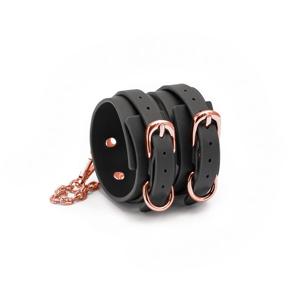 Bondage Couture Ankle Cuffs - Premium Black BDSM Ankle Restraints for Ultimate Pleasure