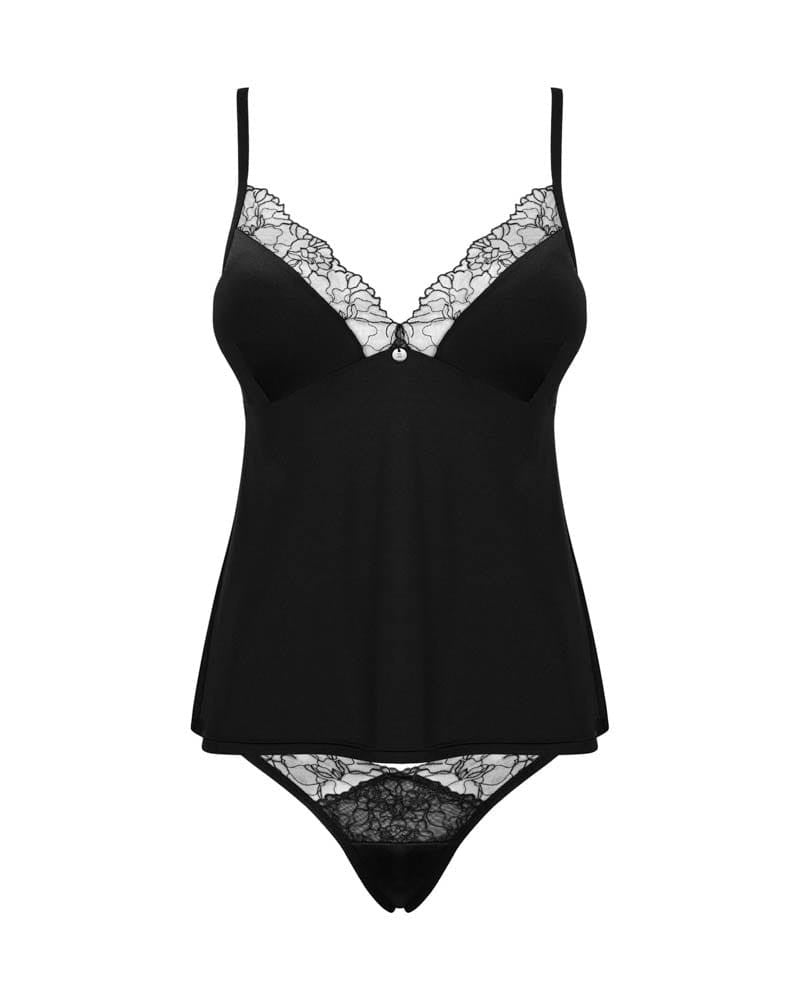 Stylish Bella Rou Top & M/L Panties Set - Trendy Lingerie for Comfort and Elegance