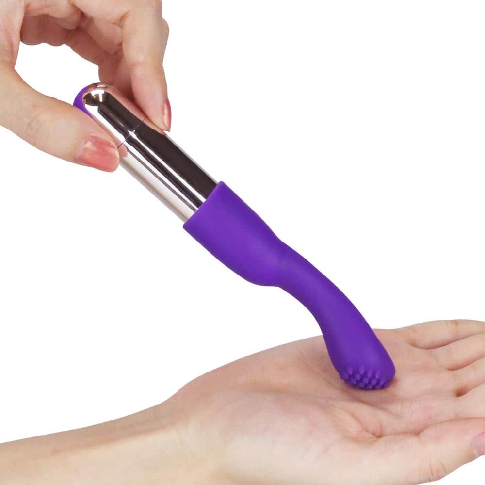 Rechargeable IJOY Mini Vibrator - Versatile Purple Tickler for Ultimate Pleasure