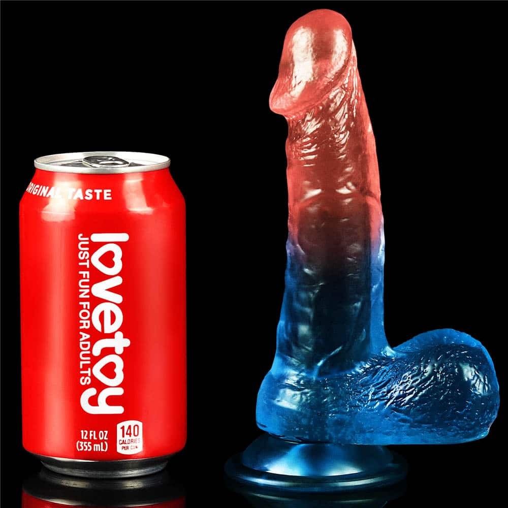 7.5'' Dazzle Studs Dual Dildo - Realistic Design, Vibrant Colors, Body-Safe Material