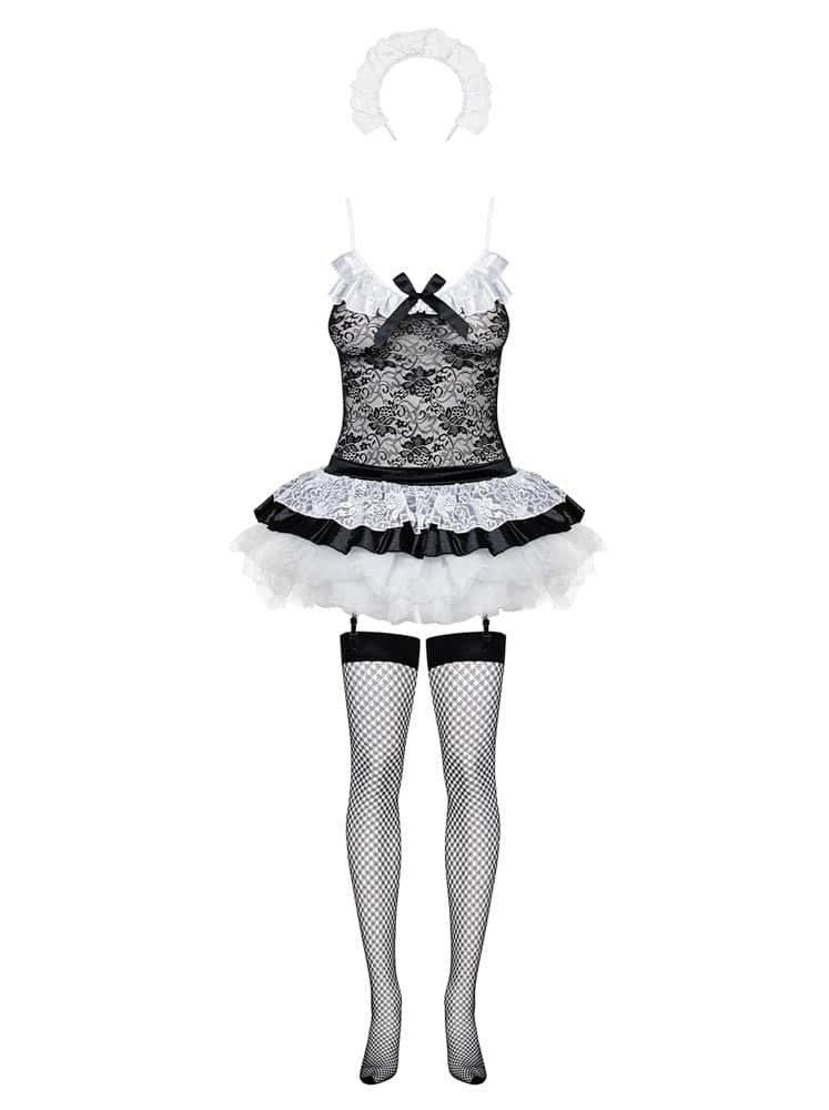 Housemaid 5-Piece Costume Set - S/M Sexy Lingerie for Alluring Role Play